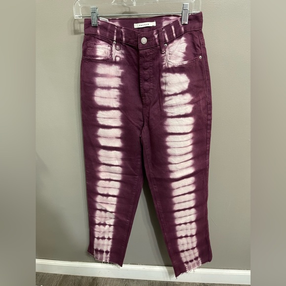 PacSun Eco Raspberry Tie Dye High Waisted Straight Leg Jeans Size‎ 26 - Picture 2 of 4